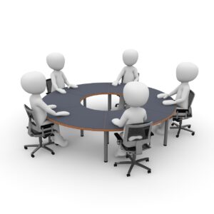 Round table team meeting