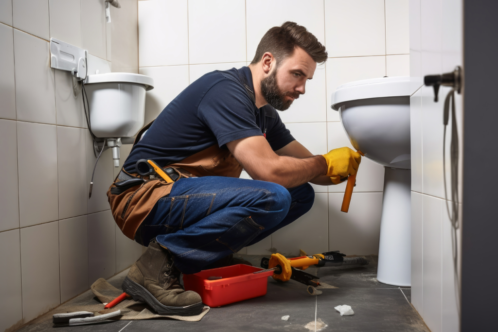 Plumber Owner fixing a sink - How to be a successful small business owner