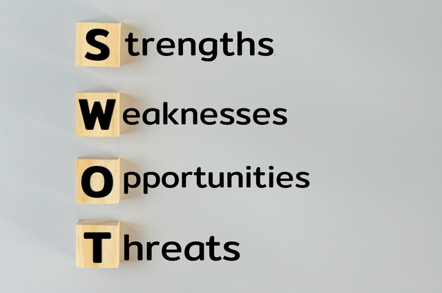 SWOT-wooden-cubes-for-swot-strengths-weaknesses-opportunities-threats-on-gray-background - 2 Overlooked Ideas for Business Improvement that Make Impact