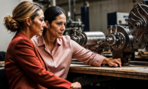 Family owned business - sisters sitting beside factory machines - How to to Be Effective in Communication