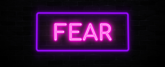 fear neon banner