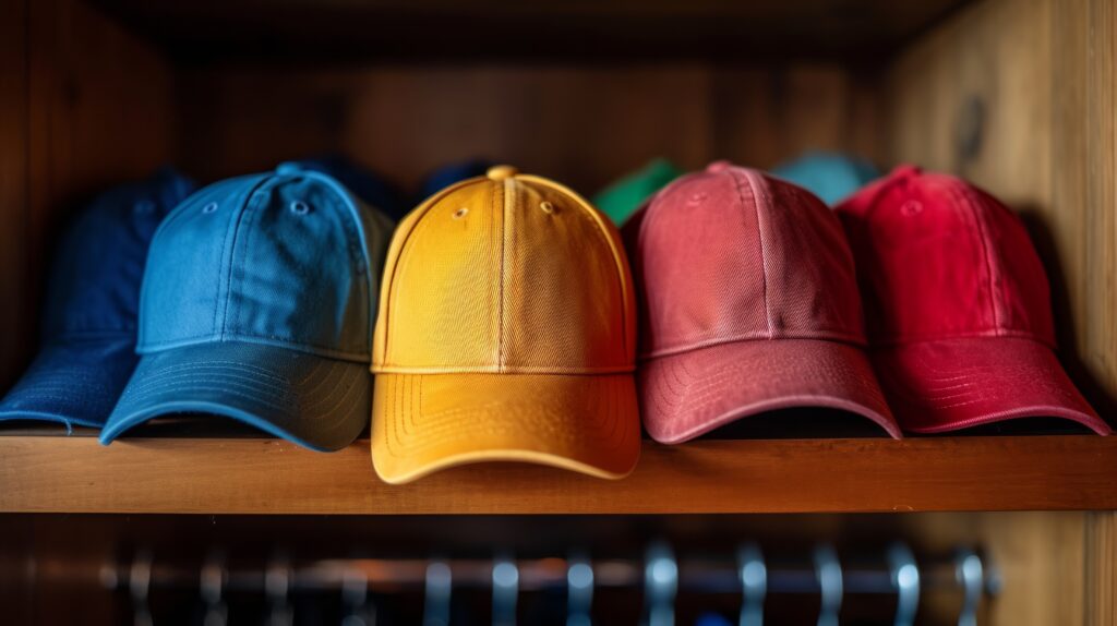 five multi colored baseball caps lie on a shelf in a closet - How to Fix 9 Overlooked Challenges in Small Business