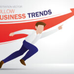 business trend a man is running after an arrow that is soaring forward - How to Leverage 10 Trends for Top Small Business Problems