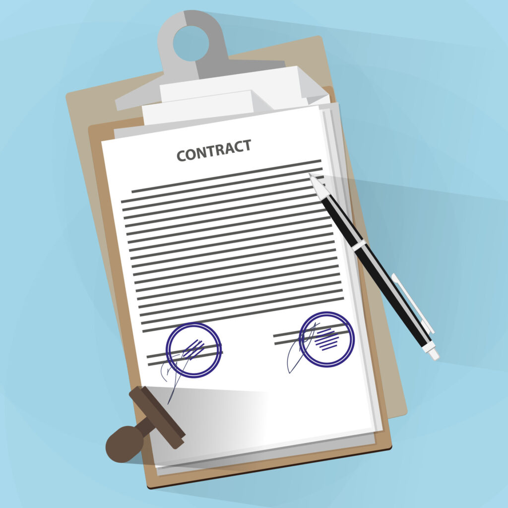 vecteezy agreement documents concept contract documents - What is a Vendor Contract