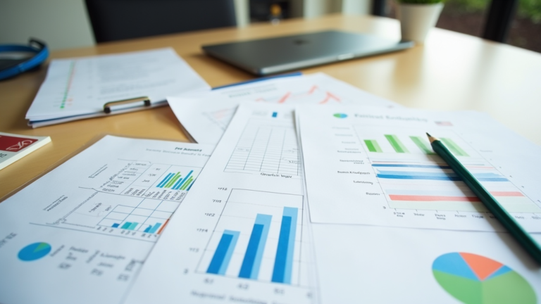 Business charts being reviewed on a table - How to Boost Organizational Health