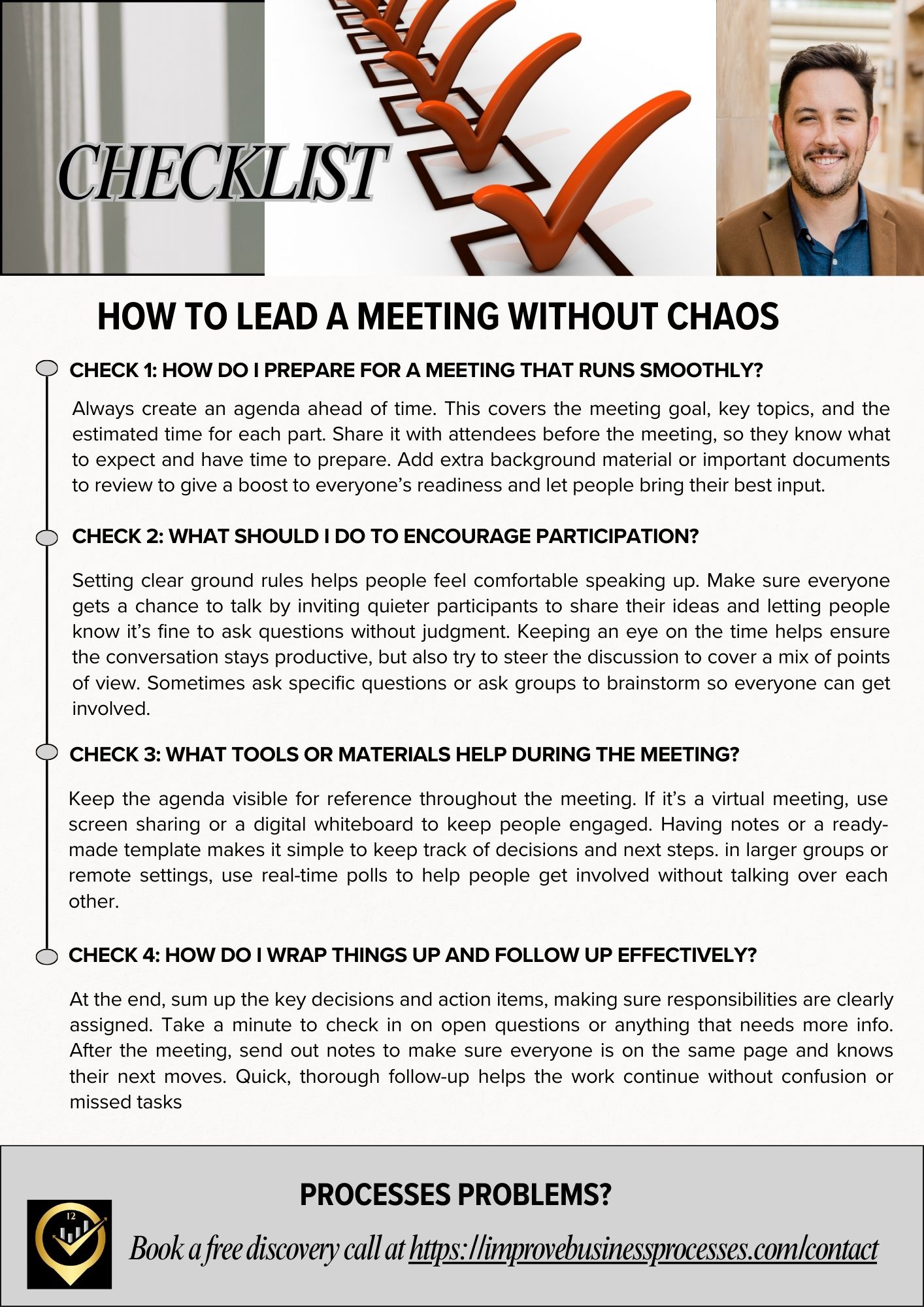 How to Lead a Meeting Without Chaos Checklist
