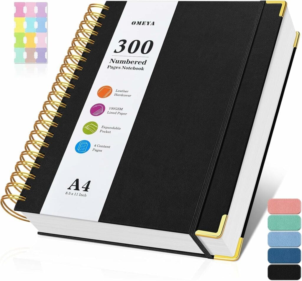 OMEYA 300-page Wired Notebook - Leather - How to streamline business process